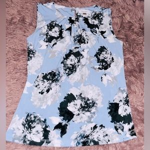 CALVIN KLEIN PLEATED BUSINESS BLOUSE